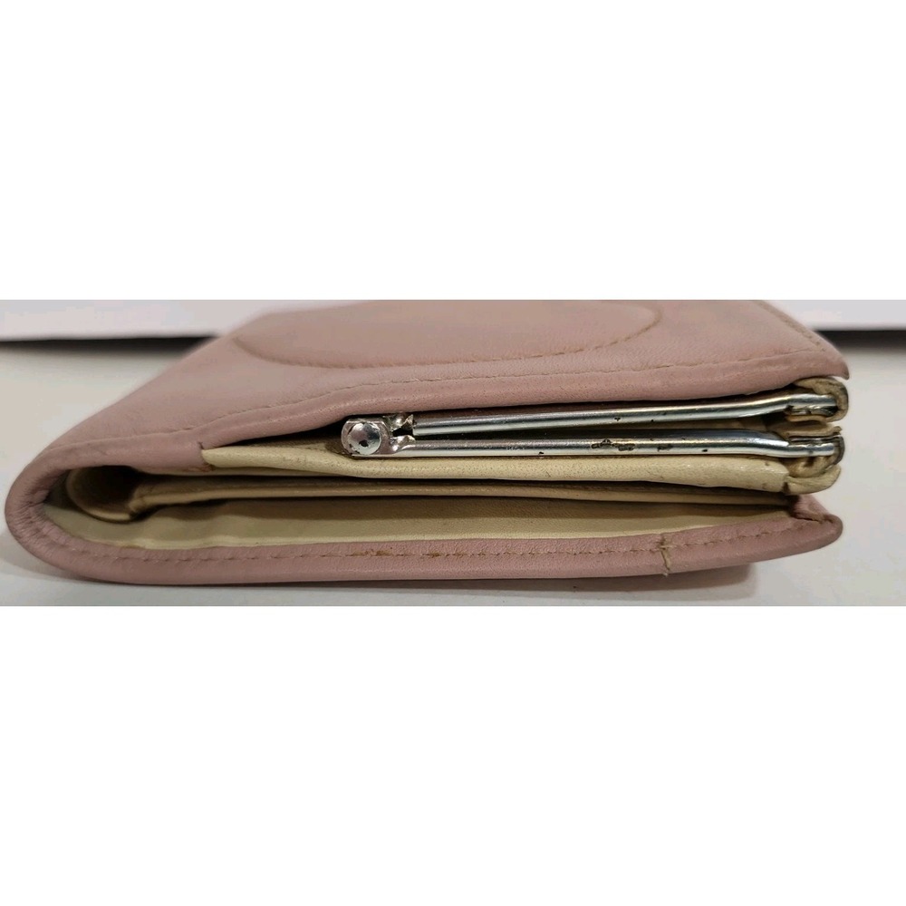 Vintage Brighton Pink Soft Leather Wallet BillFold Organizer Heart Change Pouch - Picture 15 of 15